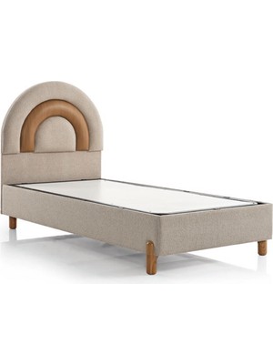 Junior Beding Jüni Tek Kişilik Sandıklı Baza Başlık Seti 100X200 cm – Modern Baza ve Başlık Takımı, Depolama Alanlı(Yatak Yoktur.)