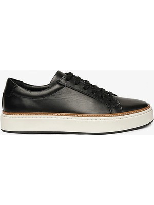 Greyder Erkek Siyah Hakiki Deri Sneaker Ayakkabı 4K1SA64623
