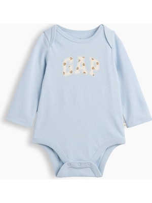 Gap Bebek Açık Mavi Gap Logo Bodysuit