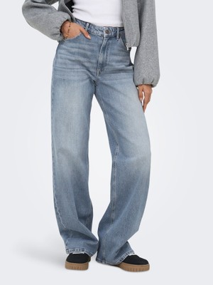 Only Bayan Geniş Paça Yüksek Bel Kot Pantolon 15377929