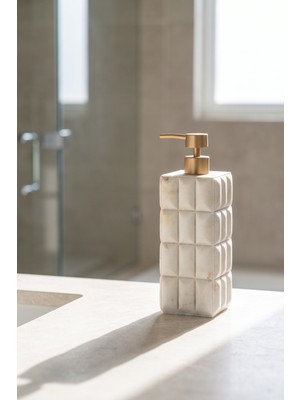 Acar Laduree Mermer Desenli Sıvı Sabunluk Bej - 770 ml
