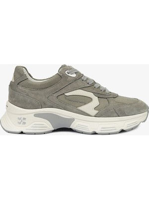 Greyder Kadın Gri Süet Hakiki Deri Sneaker Ayakkabı 4K2SA59123