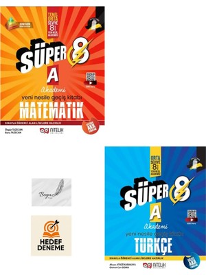 Nitelik Yayınları Nitelik 8.sınıf Süper A Matematik Türkçe Yeni Nesil Geçiş Kitabı Hedef Deneme