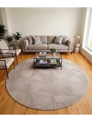 Merinos Elagans Joy Rölyef Bohem Kaymaz Taban  Yuvarlak Halı Yolluk Salon, Mutfak ,oda ve Koridor