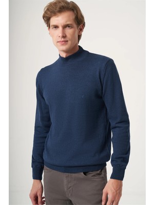İmza Indigo Balıkçı Yaka Uzun Kol Örme Comfort Fit Pamuklu Kazak 1012265001