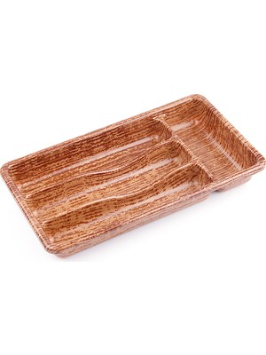 Store Ahşap Renk - 4 Bölmeli Çekmece Içi Kaşıklık 36X20CM
