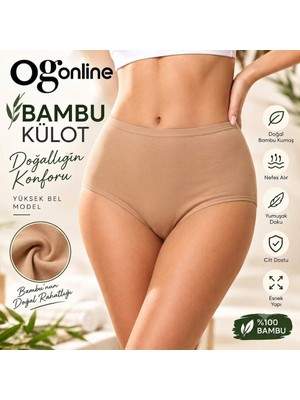 ogonline Donamor Yüksel Bel Bambu Cilt Dostu Kadın Toparlayıcı Külot