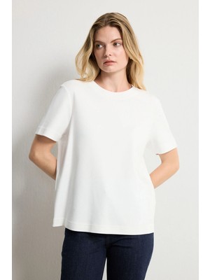 Love My Body Basic Tişört Kemik 175L9681003