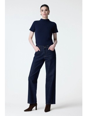 adL Bol Paça Denim Pantolon Lacivert 15347386000