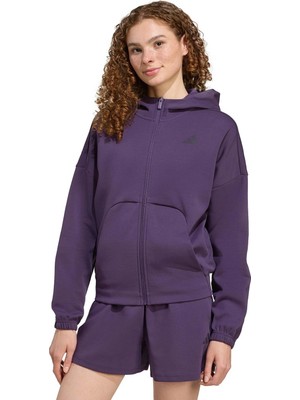 Adidas W Fı Sl Fz Hd Mor Kadın Fermuarlı Sweatshirt