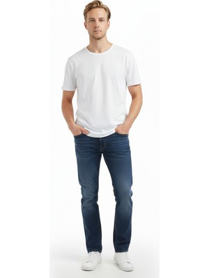 JSCO Erkek Normal Kalıp Düz Paça Denim Jean Pantolon 5 Cep Detaylı JS4412-C25