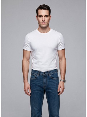 JSCO Erkek Normal Kesim Jean Pantolon Beş Cepli Denim Kumaş