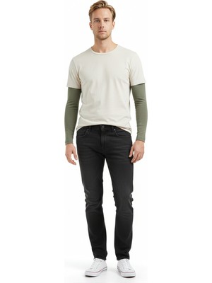 JSCO Erkek Normal Bel Dar Paça Denim 5 Cep Pantolon JS2211-C13