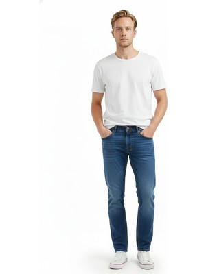 JSCO Erkek Normal Bel Dar Paça Denim Jean Pantolon Pamuklu 5 Cepli JS4400-C17