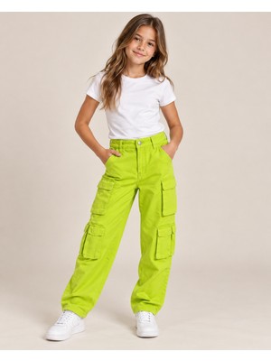 Ugly Duck Kız Çocuk Kargo Pantolon 8-14 Yaş Fıstık Yeşili