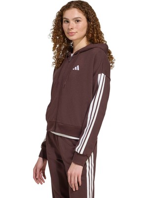 Adidas W 3s Ft Fz Hd Kahverengi Kadın Fermuarlı Sweatshirt