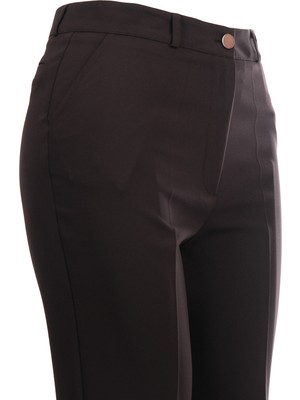 Modiva Minimalist Yüksek Bel Regular Fit Kadın Pantolon - Günlük & İş