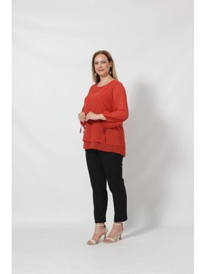 Moda Berray 3243-1 Kol Ucu Bağlama Detaylı Bluz
