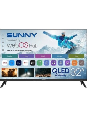 Sunny SN32QHMLN-W02  32" 82 Ekran Uydu Alıcılı HD webOS Smart QLED TV