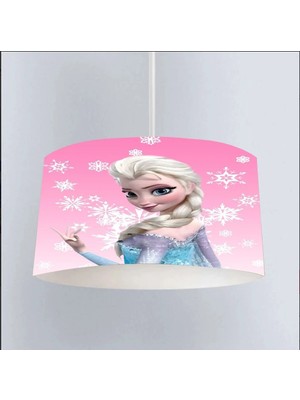 St. Morritz Pembe Elsa Dijital Baskı Avize