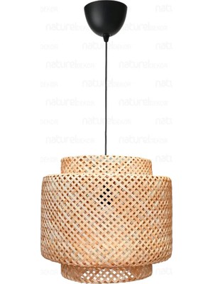St. Morritz Sinnerlig Bambu Avize 30CM - Iskandinav, Modern, Bohem, Rattan Avize, Aydınlatma
