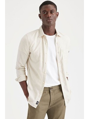 Dockers Minimalist Erkek Uzun Kol Gömlek - Günlük Kombinler Için