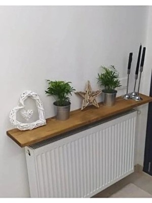 St. Morritz Dresuar Petek Üstü Raf Petek Üstü Uçan Raf Kalorifer Peteği Rafı Kitaplık 80 x 15 cm Atlantik Çam