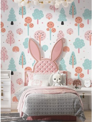 S Digital Pastel Ağaç Temalı Duvar Sticker Seti - Çocuk ve Bebek Odası Dekoru - 225 Parça - Kendinden Yapışkanlı Mat Pvc Folyo