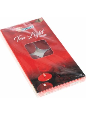 Aslanoğlu Store 8'li Kırmızı Tea Light Mum