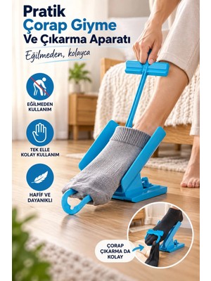 Pratik Çorap Giyme ve Çıkarma Aparatı