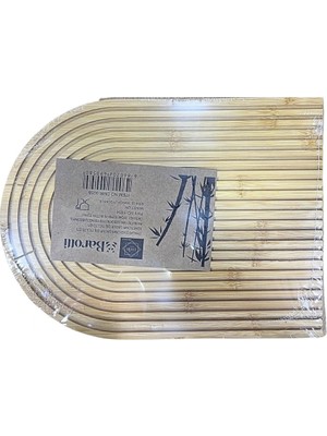 Aslanoğlu Store Bambu Oval Çizgili Sunumluk