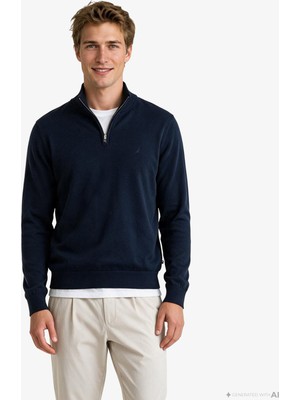 Nautica Erkek Lacivert Regular Fit Triko S67104T.4NS
