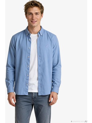 Nautica Erkek Mavi Regular Fit Gömlek W67232T.4MY