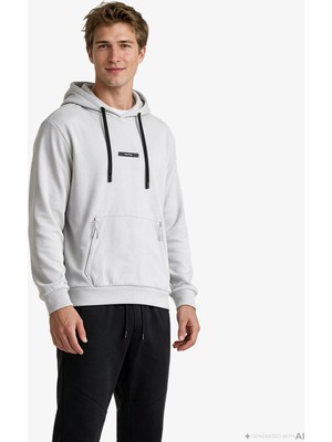 Nautica Erkek Gri Kapüşonlu Sweatshirt K67319T.0LR