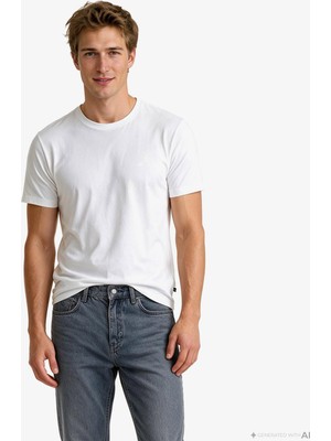 Nautica Erkek Beyaz Regular Fit T-Shirt V67270T.1BW