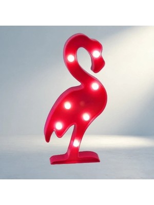 Aslanoğlu Store Dekoratif Gece Lambası LED Işıklı Flamingo