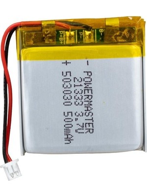 Aslanoğlu Store PM-21333 3.7V 500MAH 503030 3.5mm Soketli Lityum Polimer (Li-Po) Batarya Şarj Edilebilir Pil