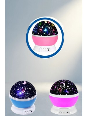 Aslanoğlu Store Projeksiyon Gece Lambası Pilli ve USB Kablolu (Renkli Model)