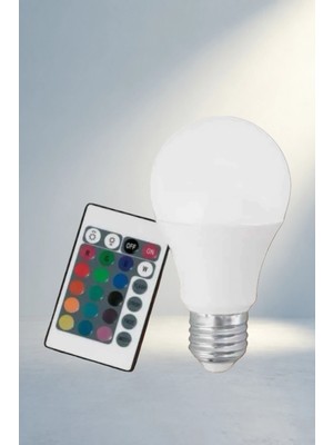 Aslanoğlu Store Renk Değiştirebilen Rgb LED Ampul 100 Watt Enerji Tasarruflu