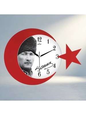Aslanoğlu Store Şık Ofset Kadran Akrilik Boyalı Duvar Saati