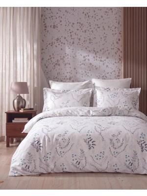 Cicim Home Aqua Mavi %100 Pamuk Çift Kişilik Nevresim Takımı 6 Parça Premium Kalite Desenli