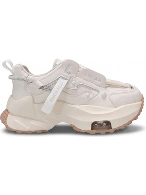 Lufian 122230014 Stormy 25K Kadın Hakiki Deri Klasik Sneaker Beyaz