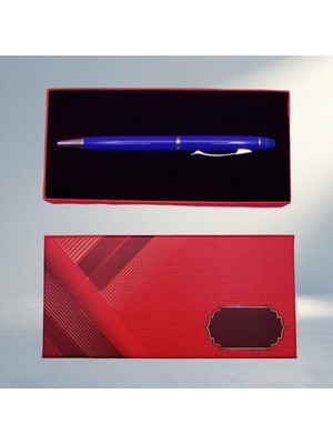 Aslanoğlu Store Şık Metal Tükenmez Kalem Mavi Renk Dokunmatik Kullanım
