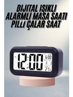 Aslanoğlu Store Modern Dijital Alarmlı Çalar Saat 4,3X15,1 cm