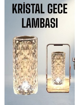 Aslanoğlu Store Şık Kristal Kumandalı Gece Lambası Rgb LED 1 Adet