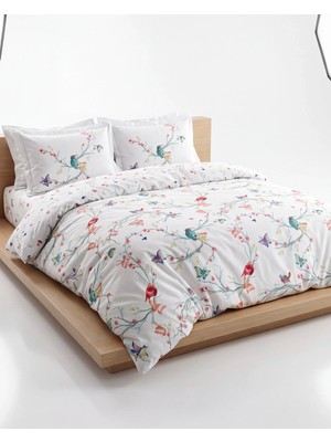 Cicim Home Bird %100 Pamuk Çift Kişilik Nevresim Takımı 6 Parça Premium Kalite Desenli
