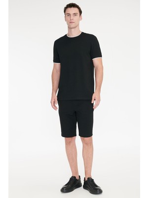 Altınyıldız Classics Slim Fit Dar Kesim Yan Cepli Gofre Desenli Esnek Şort