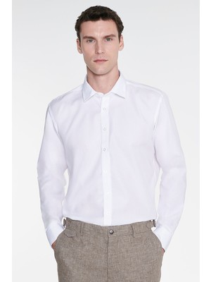 Altınyıldız Classics Non-Iron Ütü Gerektirmeyen %100 Pamuk Slim Fit Dar Kesim Klasik Yaka Gömlek