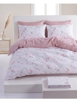 Cicim Home Lima Pink %100 Pamuk Çift Kişilik Nevresim Takımı 6 Parça Premium Kalite Desenli