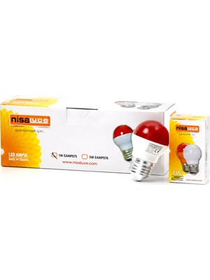 Store 10 Adet 1W E27 Kırmızı Yuvarlak Gece Lambası LED Ampul EAMP-075